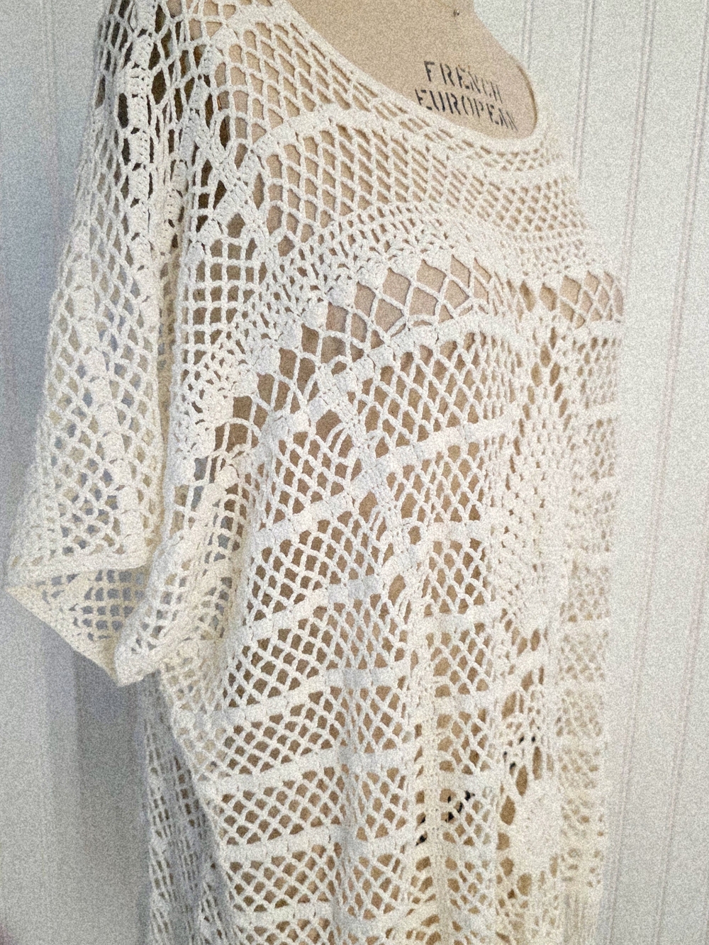 Trina Turk BOHO Crochet Cover-Up Top Size L - Picture 4 of 6